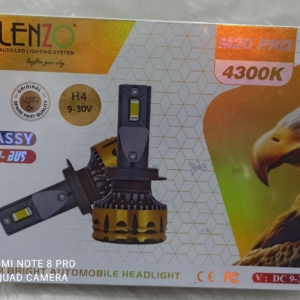 هدلایت لنزو با گارانتی مدل M20proپایهH4دو رنگ(نور بالا یخی نور پایین نچرال)